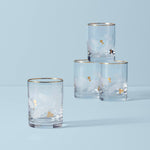 Holiday Gold Double Old-Fashioned Glasses, Set of 4