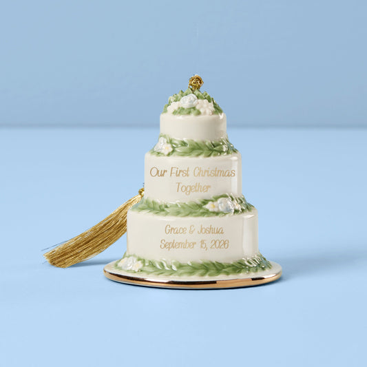 Personalized 1st Christmas Cake Ornament