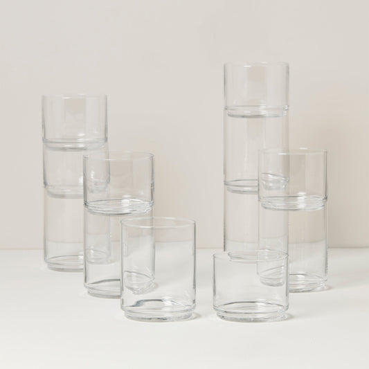 Tuscany Classics Stackable Clear 12-Piece Set